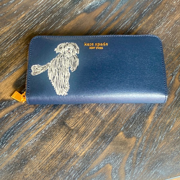 kate spade Bags Nwt Kate Spade Shaggy Dog Embossed Zip Around